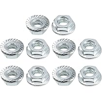 Amazon | uxcell 1/4-20歯状フランジ六角ロックナット 六角フランジ