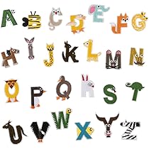 Amazon.co.jp: アルファベット 刺繍 ワッペン アイロン パッチ