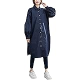 [ＴＡＩＴＥＮＧ]ロングシャツ レディース 長袖 ワンピース ロング丈 シャツワンピース 無地 ゆったり チュニック 体型カバー 着痩せ ワンピ 大きいサイズ 春 秋