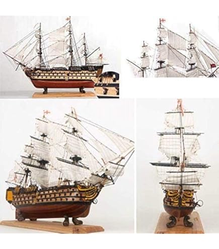 Amazon | Zputou 木製帆船模型 地中海スタイル中国帆船モデル装飾品