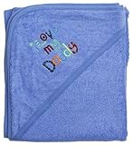 Frenchie Mini Couture 40"x30" (101 6cmx76 2cm)吸収性フード付き大判タオル I Love My Daddy(ミディアムブルー) (並行輸入)