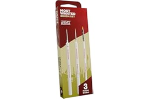The Army Painter, Most Wanted Brush Set, Miniatures Paint Brush Set of 3 Wargamer Brushes: Small drybrush, Layering & Insane 