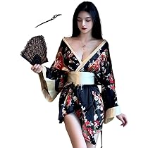 Amazon.co.jp: [happykoko] 着物 ミニドレス 花魁 コスプレ セクシー 