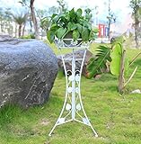 メタルフラワースタンド屋内・屋外植物棚バルコニーリビングルームフラワーポットディスプレイスタンド ( 色 : 白 , サイズ さいず : 60*38CM )