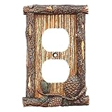 Pinecone & Twig Outlet Cover by Black Forest Decor