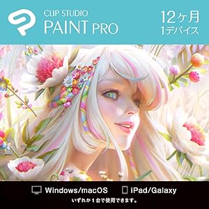 CLIP STUDIO PAINT PRO 12ヶ月 1デバイス | Windows/macOS/iPad/Galaxy…
