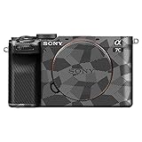 カメラ 保護レザーフィルム カメラ本体 保護フィルム ソニー Sony A7C II A7C R カメラ 用 3M材料 ダークグレー•ジオメトリック