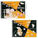 サンエックス 図案スケッチブック (B6) リラックマ (すてきなお家/雨のち晴れのリラックマ) 2種セット + ロコネコカード