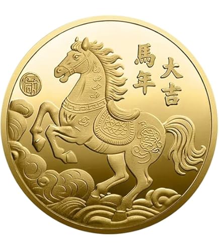 Amazon.co.jp: Anfang 日本金貨 鳳凰 菊花紋章 コイン メダル レプリカ