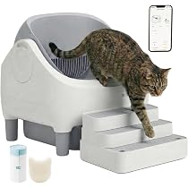 Amazon | Prairia 猫 自動トイレ オープン型 大型猫・多頭飼い対応