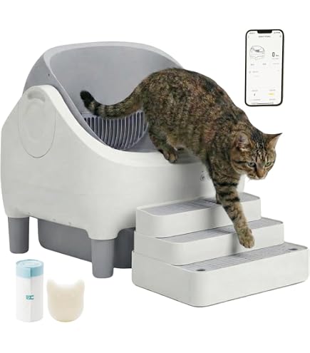 全新未使用、自動猫トイレ SKISOPGO スマート猫用トイレ 静音設計 Amazon | SKISOPGO スマート全自動猫トイレ APP対応 オープンタイプ