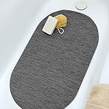バスケット織りバスマットビニールノンスリップ吸盤浴槽安全マット 15" x 27" シルバー