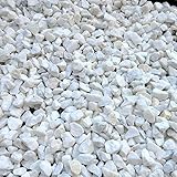 天然石　砕石砂利 1-2cm 20kg アイボリー（ガーデニングに最適 白色砂利）