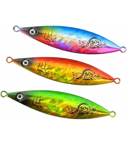 Amazon.co.jp: メタルジグ シーバス ルアー鉄板 スロージグセット 蛍光