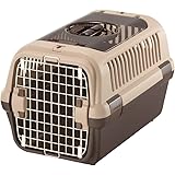 リッチェル キャンピングキャリーダブルドア 小型犬・猫用 ダークブラウン Mサイズ