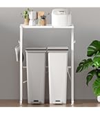 Amazon.co.jp: LunarLight ゴミ箱上ラック 幅40-60奥行34高さ90cm 多