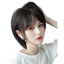 Amazon.co.jp: FORCUTEUウィッグ ショート 黒髪 ボブ フル
