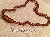 Baltic Amber Teething Necklace for Babies 12, 12.5, 13, 13.5, or 14 inches (Unisex) (Honey Lemon Cog