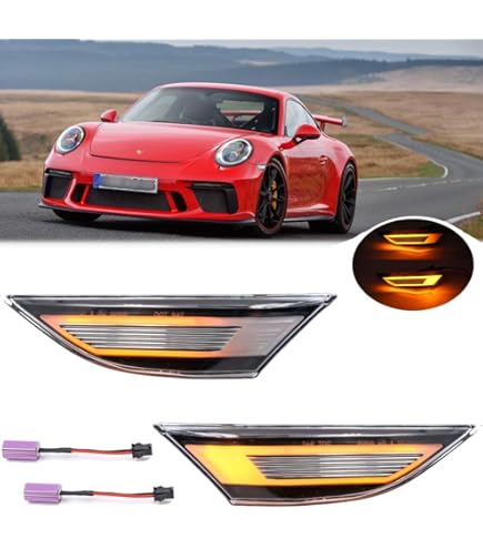 Amazon | Mingruiテスト 2個 アンバー フルLED フロントサイドマーカー