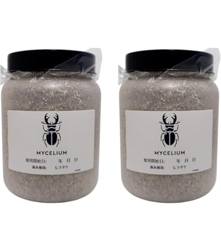 Amazon | 菌糸ビン800cc ヒラタケ 一次発菌 乳白色ボトル クワガタ幼虫