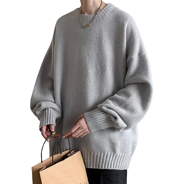 Amazon | [Easykode] セーター メンズ 冬服 バルキーニット 上品 大人