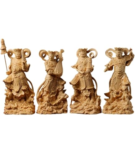 Amazon｜木彫り 仏像「四天王立像」持国天・広目天・増長天・多聞天