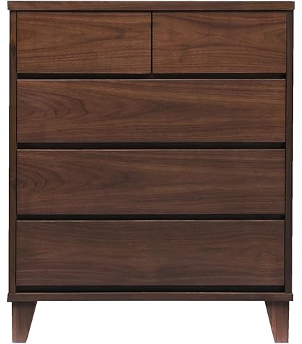 Amazon｜ローチェスト 収納棚 62cm幅4段 ウォールナット446371