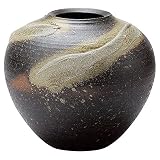 信楽焼 へちもん 花瓶 灰釉盛土 1-2598