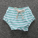 HKUN　ベビー　オシャレ　子供　綿　パンツ　グレー 短いパンツ　　グリーン