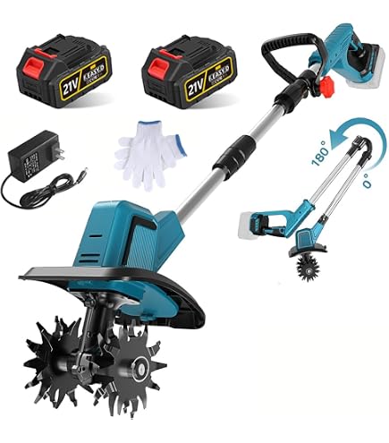 Amazon | 耕運機 家庭用 充電式【業界初 2段階式切替ミニ耕運機】900W+