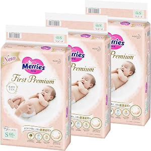 【Amazon.co.jp 限定】【テープ Sサイズ】 メリーズ ファーストプレミアム (4~8kg) 180枚 (60…