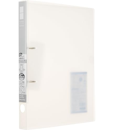 Amazon | K-Hit's クリアバインダー リングファイル A4 縦 4穴 背幅