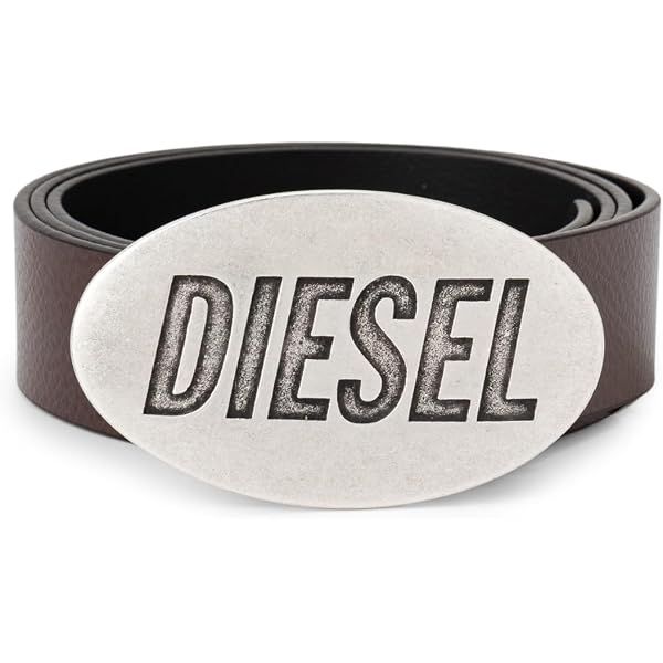 Amazon.co.jp: [ディーゼル] メンズ レザーベルト DIESEL LOGO B-METAL