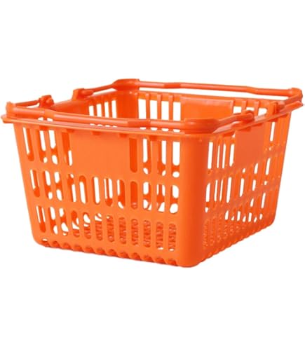 Amazon.co.jp: 大和産業 買い物かご オレンジ 5個入 SL-20