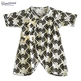 オーシャンアンドグラウンド｜ベビーコンビ肌着｜ＢＡＴ柄｜ブラック