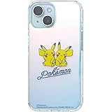 HIGHER ポケットモンスター/ポケモン iPhone 15 専用 ハイブリッド ケース (ピカチュウ)【 透明 スマホケース クリアケース オーロラ 耐衝撃 抗菌 黄ばみにくい iphone15 アイフォン15 】