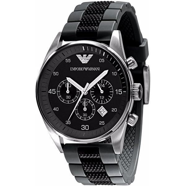 Amazon | Emporio Armani Men's Luigi AR11024 Black Silicone