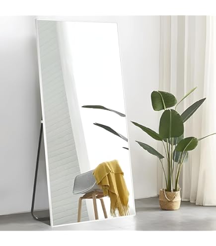 Amazon.co.jp: 全身鏡 姿見鏡 スタンドミラー ノンフレーム イレギュラ