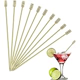 10本のカクテルスティックセットステンレス鋼のフルーツスティック、再利用可能なドリンクピック前菜つまようじマティーニグラスピック