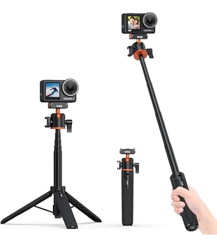 Amazon | DJI オズモアクション 5 Pro/4/3 用 ミニ三脚/自撮り棒/一脚
