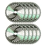 Hewflit チップソー 替刃10枚セット 草刈り機用交換チップ 255mm×40T 穴径25.4mm 簡単取り付け [並行輸入品]