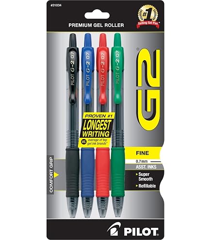 Amazon | Pilot G2 格納式ゲルインクローラーボールペン、ライン幅0.4