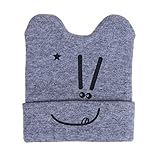 Domybest 【冬を懐に抱えて】秋冬ベビーキャップ ニット帽子 キュートなスマイルのパターン キャンディーの色 出産祝い 写真小道具 防寒対策 快適 柔らかく 0-2歳に適して 5色