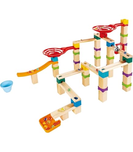 Amazon.co.jp: 4個セットビー玉転がし くねくねスロープ ピタゴラ