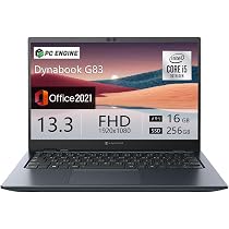 CP：dynabook G83/HU Win11 i5 SSD Office付き Amazon.co.jp: 【整備済み品】超軽量 薄型ノートパソコンDynabook G83