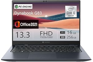 【整備済み品】超軽量 薄型ノートパソコンDynabook G83 / Win11搭載 / 第10世代Core i5 / メモリ16GB / m.2 SSD 256GB / 13.3型FHD(1920x1080) / Webカメラ内蔵/無線LAN/Bl
