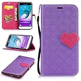 Aireratze(TM) Samsung Galaxy J3 2016 (J310) ケース　PU　手帳型　携帯電話用 [USBケーブルは無料です]　カバー カード収納ポケット付き　マグネット式　ス