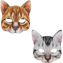 猫のお面　ハロウィン お面 キツネ ハロウィン 仮装 コスチューム 鬼滅風 狐の半面