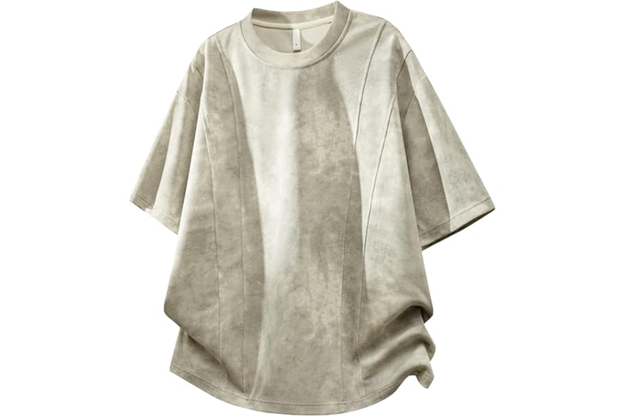 foveitaa Men's Summer Tie Dye T-Shirt, Short Sleeve, Cooling Sensation, Ice Silk, Cooling, Large Size, Loose, Sweat Absorbent, Quick Drying, Thin, Breathable, Comfortable, Casual, Simple, Stylish