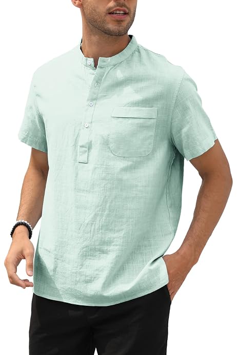 Qiyun Autumn Shirt Men Shirt Summer V 